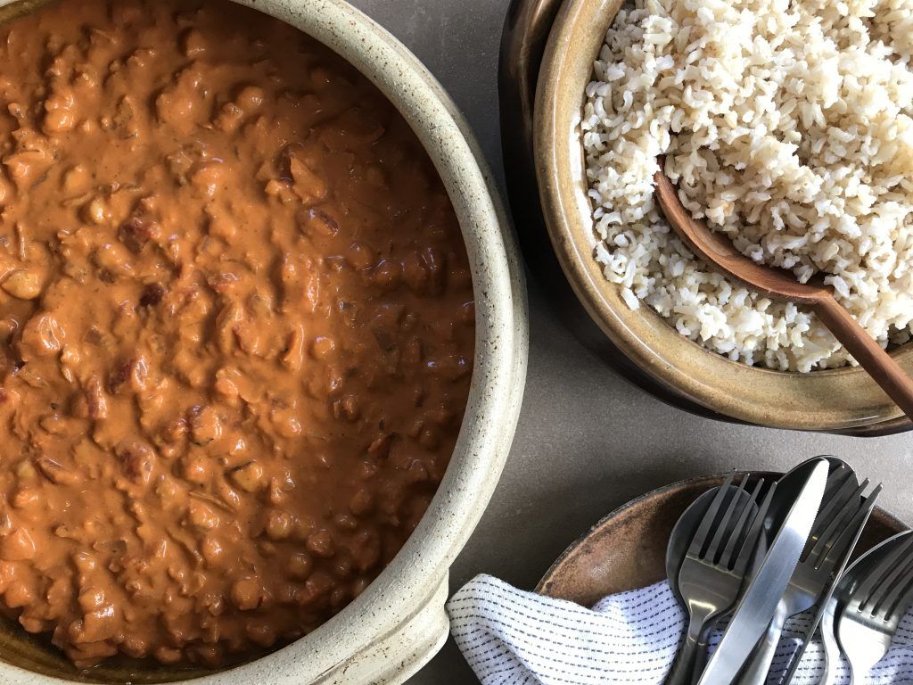 Creamy Chickpea Curry with Rice